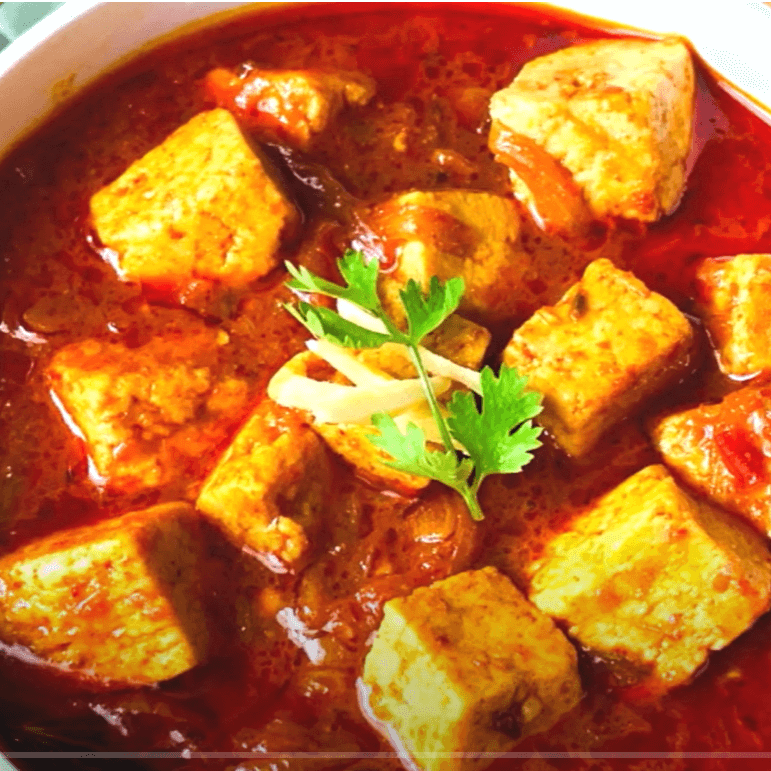 Kashmiri Paneer Rogan Josh (Spiced Cottage Cheese Curry)