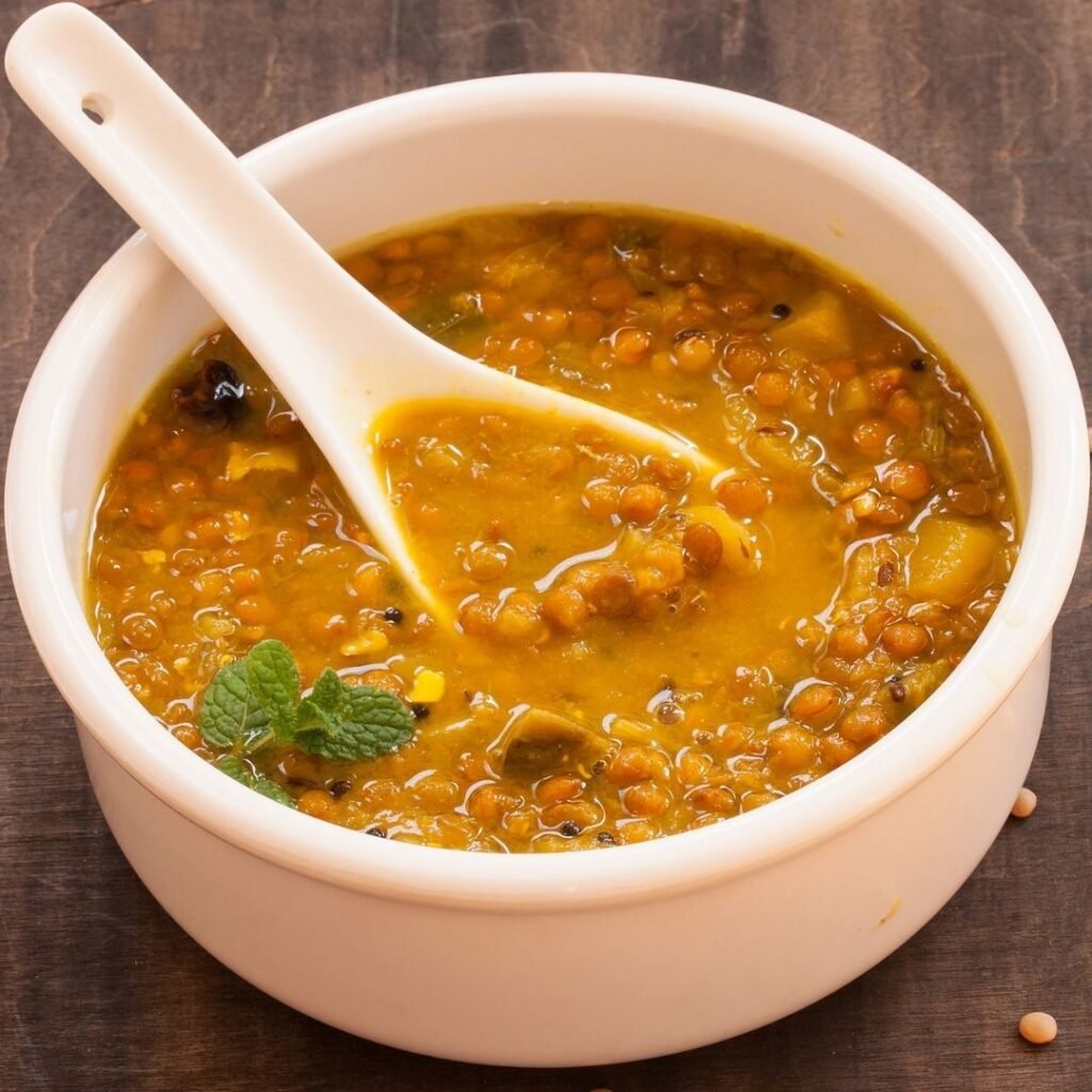 Pahadi Sabut Masoor (Brown Lentil Curry)