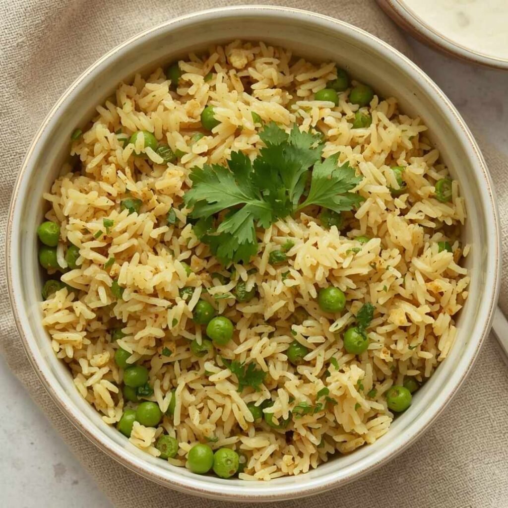 Basmati Jeera Peas Pulao (Fragrant Cumin & Green Peas Rice)