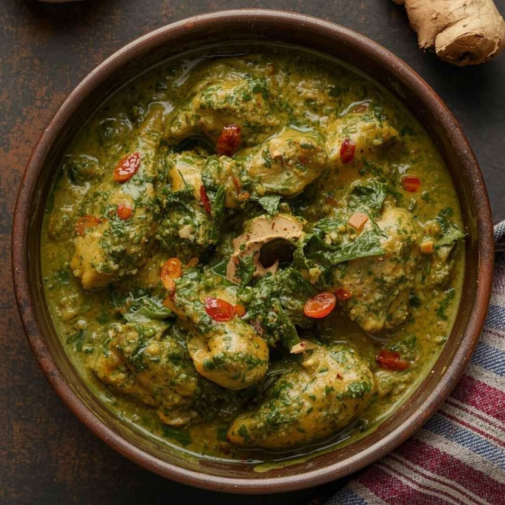 Punjabi Saag Chicken (Spiced Chicken with Creamy Spinach Gravy)